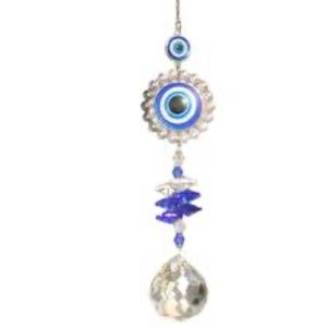 NWT Evil eye blue hanging prism Suncatcher!40cm/15.7”